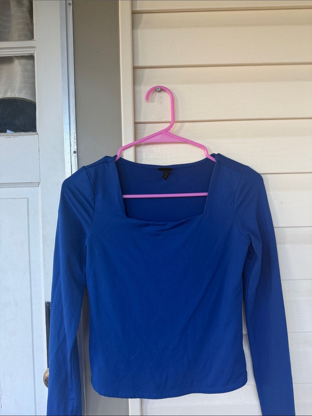 Target Long-Sleeve Square Neck Top - Blue